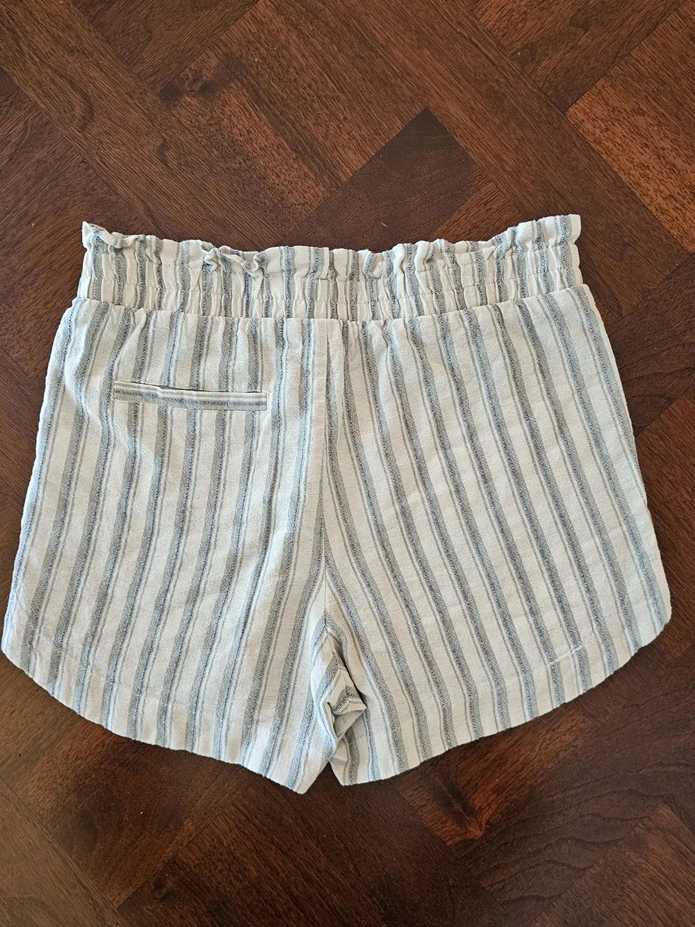 Treasure & Bond Nordstrom Girls Striped Pull On Linen Blend Shorts S 7/8
